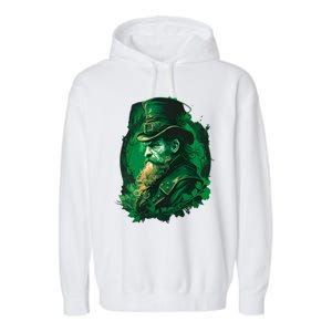 St Patricks Day Leprechaun Graphic Garment-Dyed Fleece Hoodie