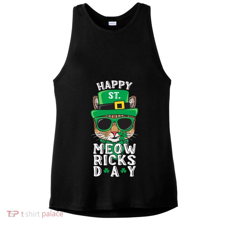 St Patricks Day Costume Leprechaun Cat Gift Ladies PosiCharge Tri-Blend Wicking Tank
