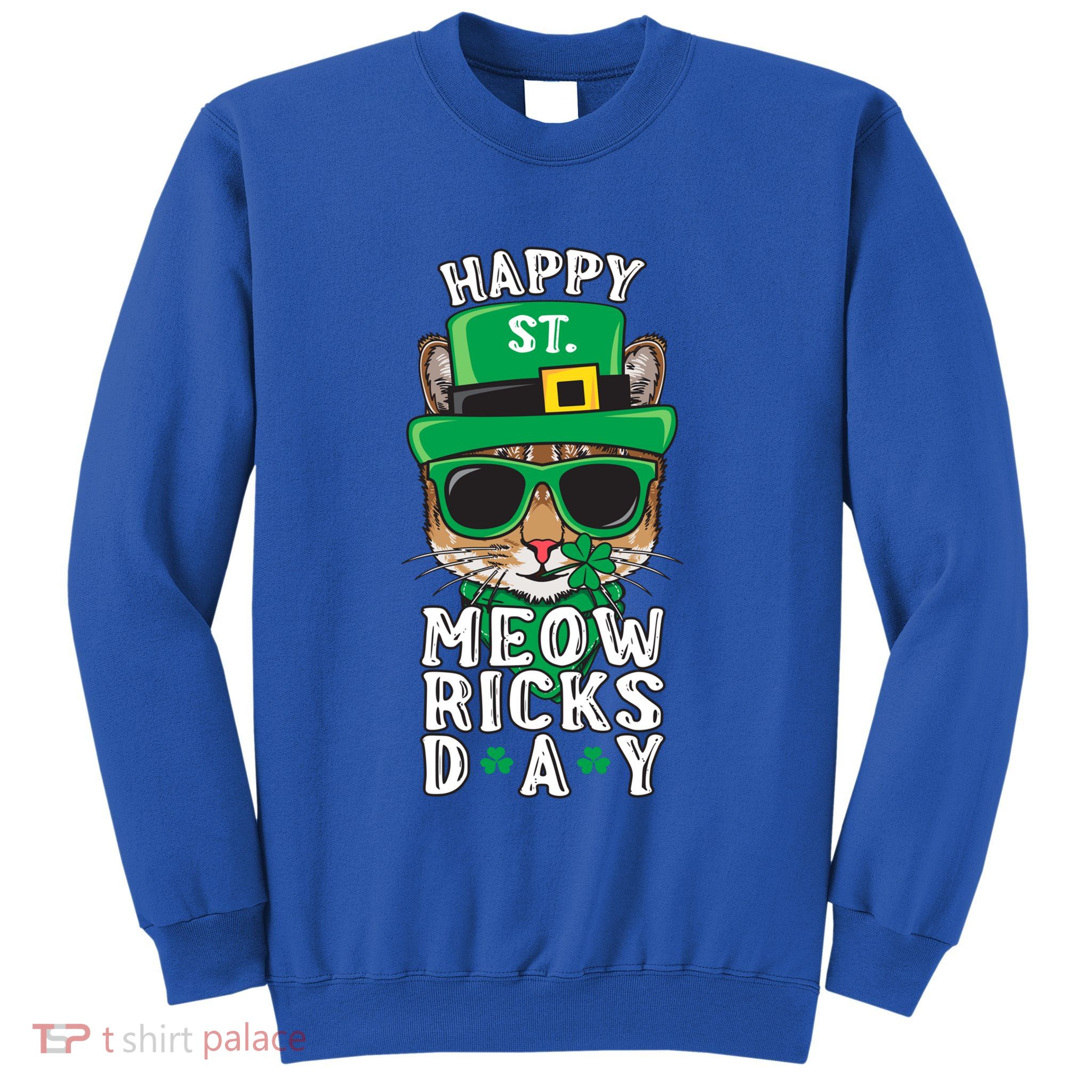 St Patricks Day Costume Leprechaun Cat Gift Sweatshirt
