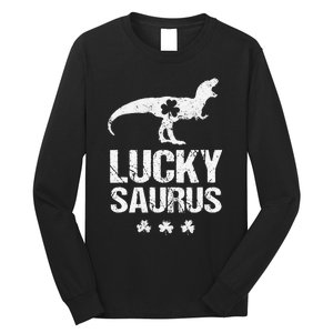 Saint Patrick's Day, Lucky Saurus, Cute Dinosaur Long Sleeve Shirt