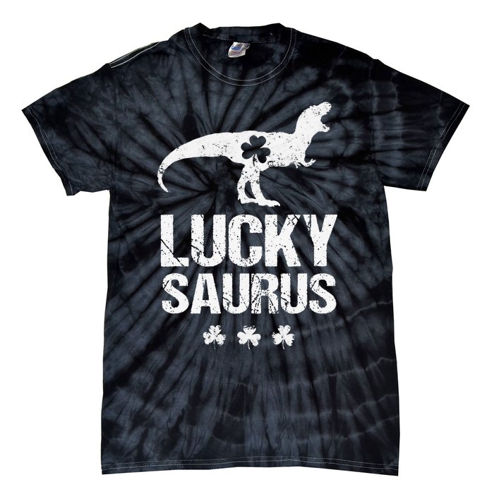 Saint Patrick's Day, Lucky Saurus, Cute Dinosaur Tie-Dye T-Shirt