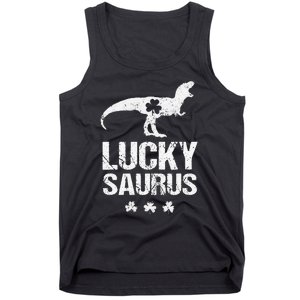 Saint Patrick's Day, Lucky Saurus, Cute Dinosaur Tank Top