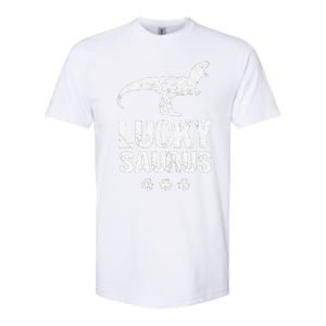 Saint Patrick's Day, Lucky Saurus, Cute Dinosaur Softstyle CVC T-Shirt