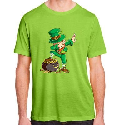 St Patricks Day Dabbing Leprechaun Dab Adult ChromaSoft Performance T-Shirt