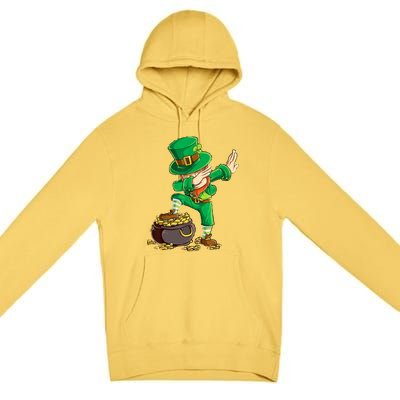 St Patricks Day Dabbing Leprechaun Dab Premium Pullover Hoodie