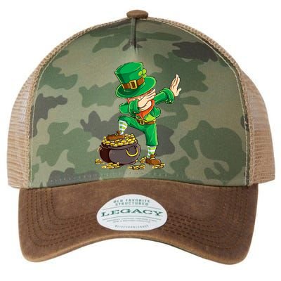 St Patricks Day Dabbing Leprechaun Dab Legacy Tie Dye Trucker Hat