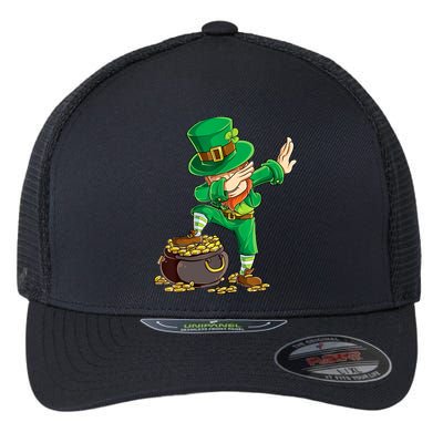 St Patricks Day Dabbing Leprechaun Dab Flexfit Unipanel Trucker Cap