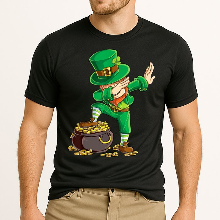 St Patricks Day Dabbing Leprechaun Dab Performance Shirt