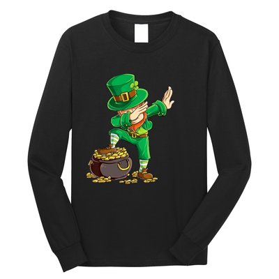 St Patricks Day Dabbing Leprechaun Dab Long Sleeve Shirt