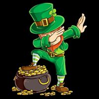 St Patricks Day Dabbing Leprechaun Dab Button