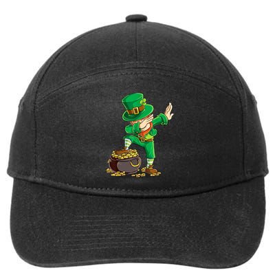 St Patricks Day Dabbing Leprechaun Dab 7-Panel Snapback Hat