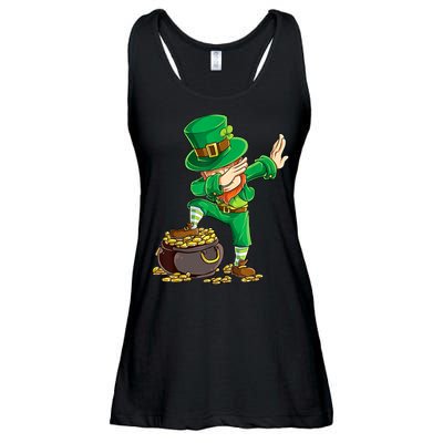 St Patricks Day Dabbing Leprechaun Dab Ladies Essential Flowy Tank