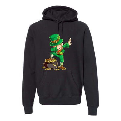 St Patricks Day Dabbing Leprechaun Dab Premium Hoodie