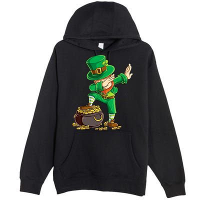 St Patricks Day Dabbing Leprechaun Dab Premium Pullover Hoodie