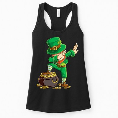 St Patricks Day Dabbing Leprechaun Dab Womens Tank Top