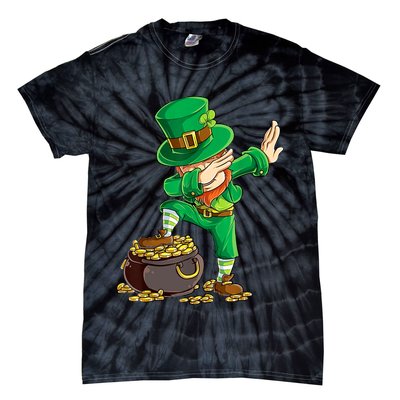 St Patricks Day Dabbing Leprechaun Dab Tie-Dye T-Shirt