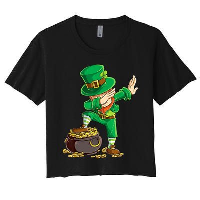 St Patricks Day Dabbing Leprechaun Dab Crop Top