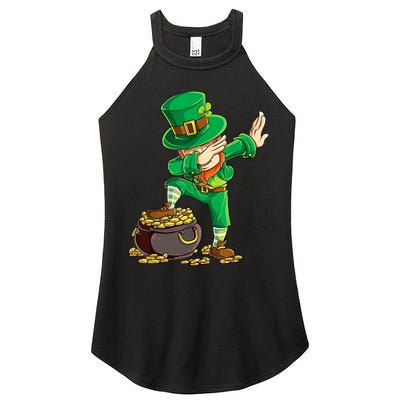 St Patricks Day Dabbing Leprechaun Dab Women's Perfect Tri Rocker Tank