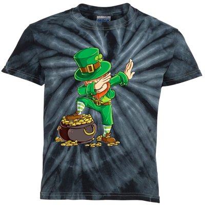 St Patricks Day Dabbing Leprechaun Dab Kids Tie-Dye T-Shirt