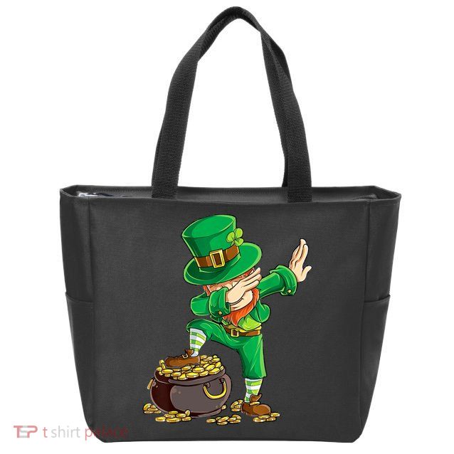 St Patricks Day Dabbing Leprechaun Dab Zip Tote Bag