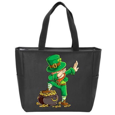 St Patricks Day Dabbing Leprechaun Dab Zip Tote Bag