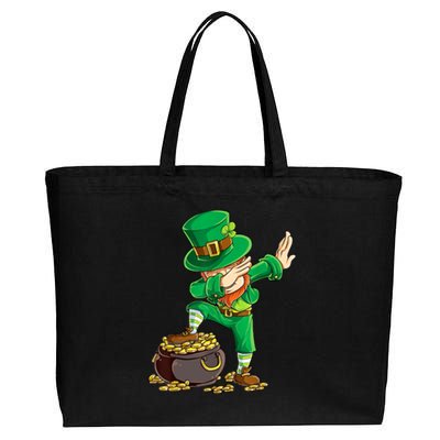 St Patricks Day Dabbing Leprechaun Dab Cotton Canvas Jumbo Tote