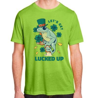 St Patricks Day Let's Get Lucked Up Frog Adult ChromaSoft Performance T-Shirt