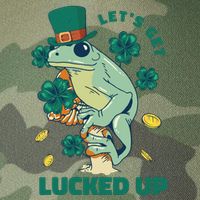 St Patricks Day Let's Get Lucked Up Frog Legacy Tie Dye Trucker Hat