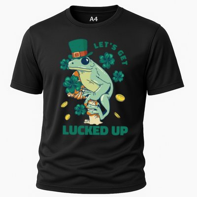 St Patricks Day Let's Get Lucked Up Frog Performance Shirt