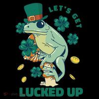 St Patricks Day Let's Get Lucked Up Frog Backpack