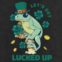 St Patricks Day Let's Get Lucked Up Frog Beanie