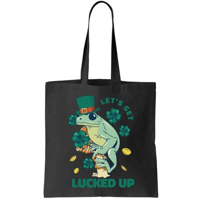 St Patricks Day Let's Get Lucked Up Frog Bag