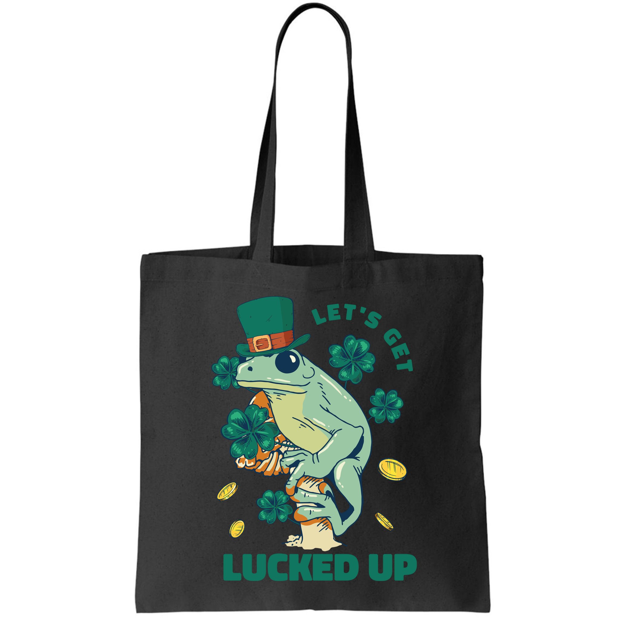 St Patricks Day Let's Get Lucked Up Frog Bag