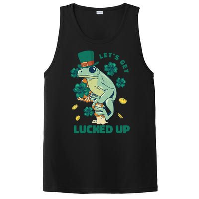 St Patricks Day Let's Get Lucked Up Frog PosiCharge Competitor Tank