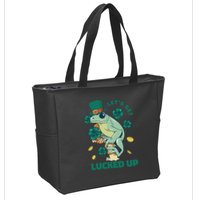 St Patricks Day Let's Get Lucked Up Frog Zip Tote Bag