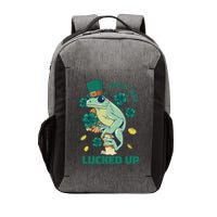 St Patricks Day Let's Get Lucked Up Frog Vector Backpack