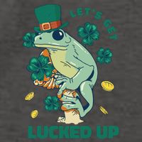 St Patricks Day Let's Get Lucked Up Frog Vector Backpack