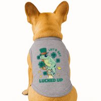 St Patricks Day Let's Get Lucked Up Frog Doggie Tank