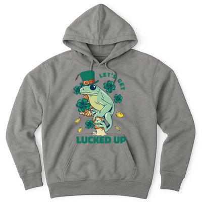 St Patricks Day Let's Get Lucked Up Frog Hoodie