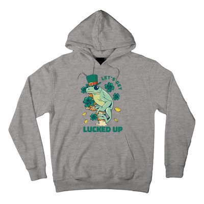 St Patricks Day Let's Get Lucked Up Frog Hoodie