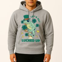 St Patricks Day Let's Get Lucked Up Frog Hoodie