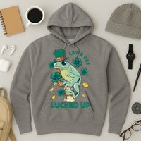 St Patricks Day Let's Get Lucked Up Frog Hoodie