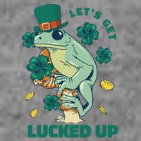 St Patricks Day Let's Get Lucked Up Frog Hoodie