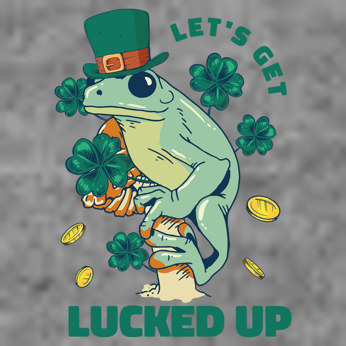 St Patricks Day Let's Get Lucked Up Frog Hoodie