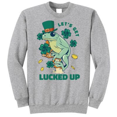 St Patricks Day Let's Get Lucked Up Frog Sweatshirt