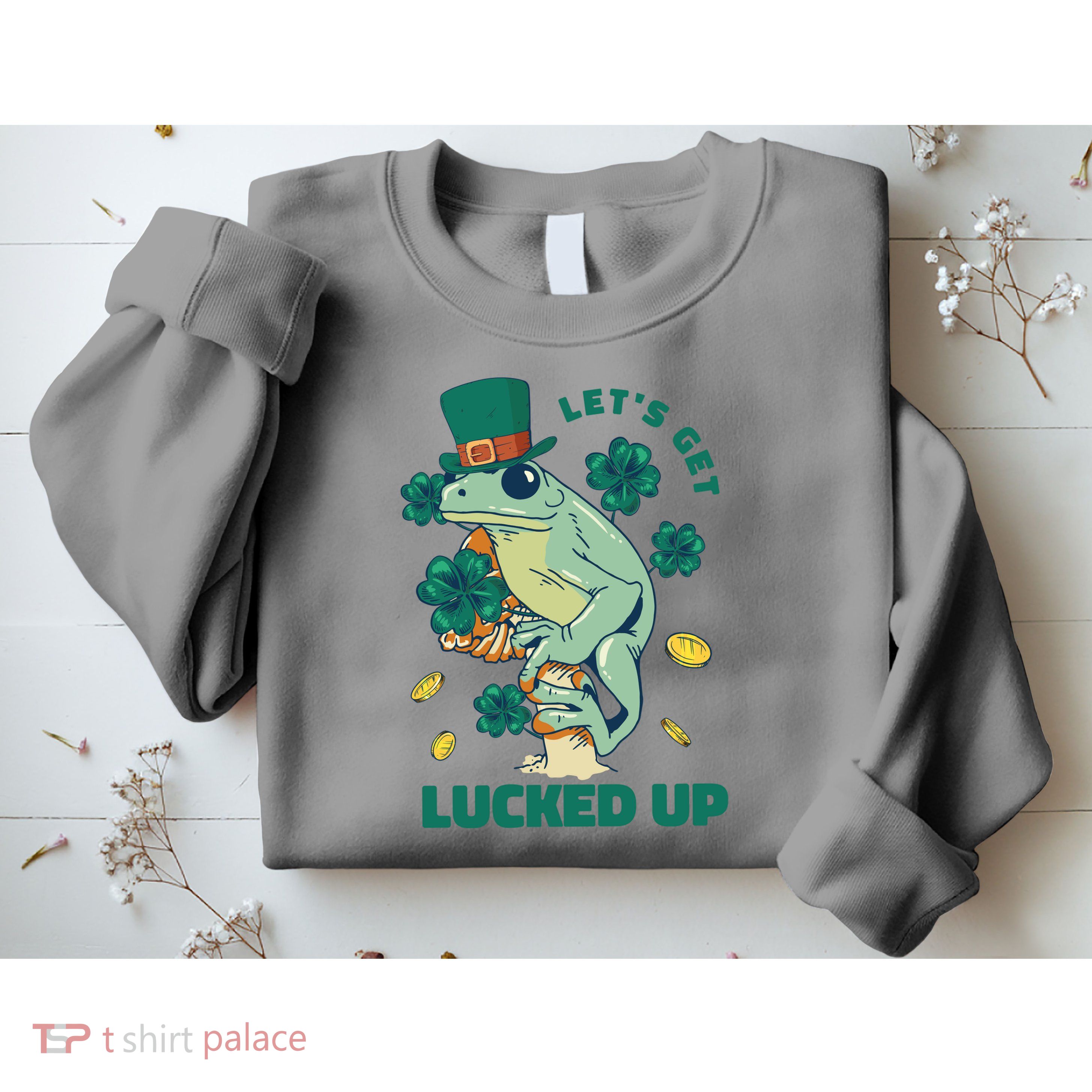 St Patricks Day Let's Get Lucked Up Frog Sweatshirt