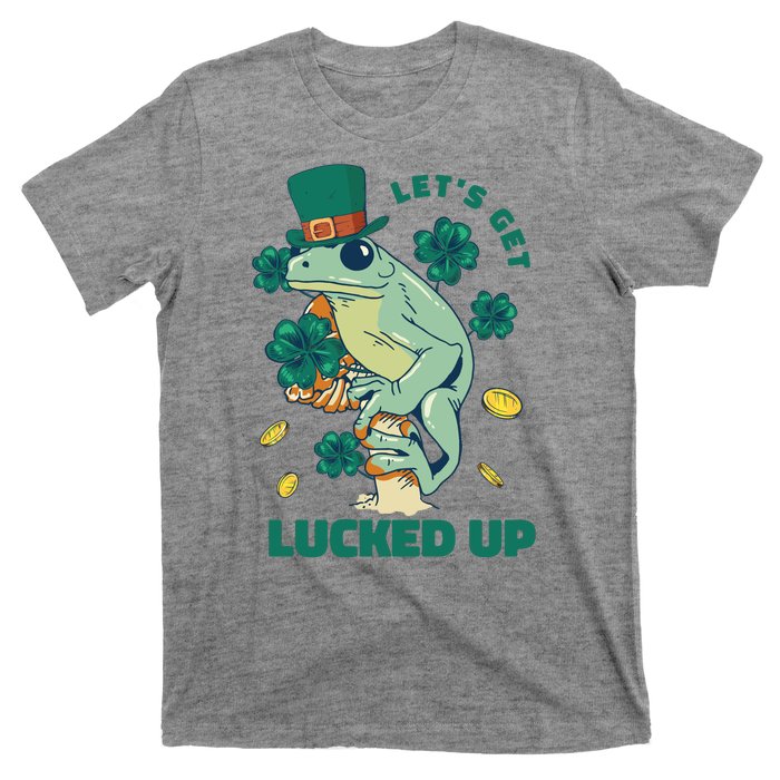 St Patricks Day Let's Get Lucked Up Frog T-Shirt