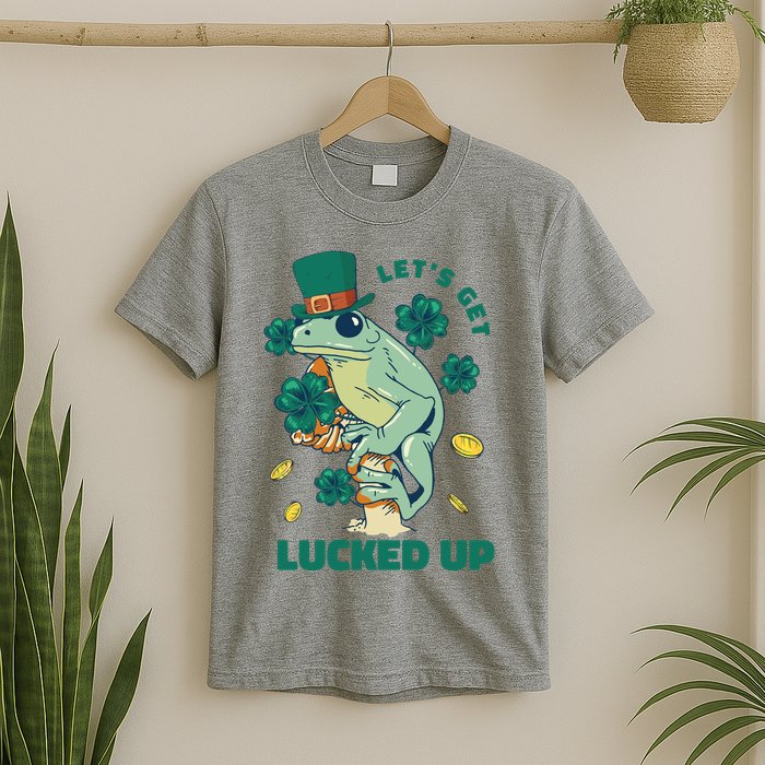 St Patricks Day Let's Get Lucked Up Frog T-Shirt