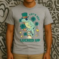 St Patricks Day Let's Get Lucked Up Frog T-Shirt