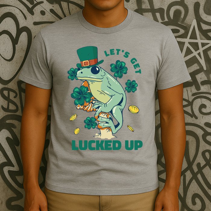 St Patricks Day Let's Get Lucked Up Frog T-Shirt